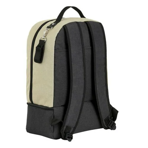 Vista 3 de Bolsa de Deporte con Portazapatos Safta M883 Beige Gris oscuro 15 L