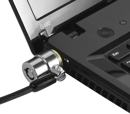 Vista 5 de Candado de Cable para Laptop, Cable de Seguridad de Hardware con Llaves, Cerradura de Combinación Antirrobo para Laptop y Monitor Compatible