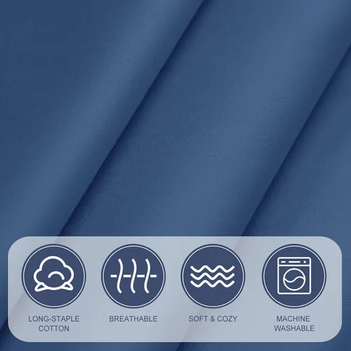 Vista 3 de Funda de almohada de algodón para niños pequeños de 14 x 20 pulgadas, sobre de algodón de fibra larga, ultra suave, transpirable, duradero, funda