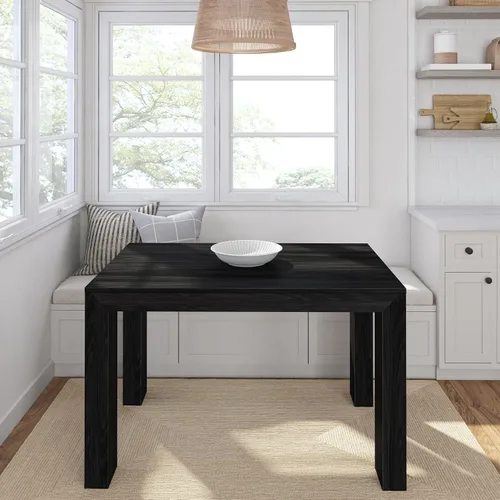 Vista 2 de Plank+Beam Mesa de comedor de 48 pulgadas, mesa de cocina de madera maciza de 48 pulgadas, mesa de comedor rectangular para comedor, oficina
