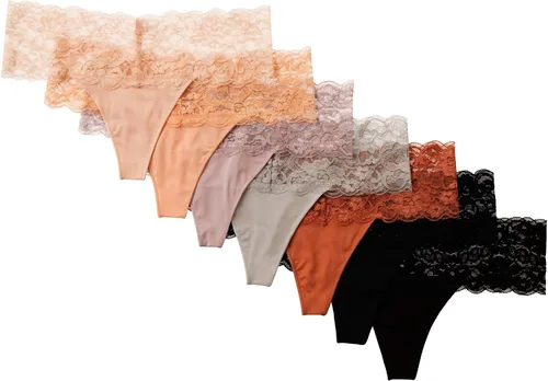 Vista 6 de Alyce Intimates - Tanga de encaje para mujer, paquete de 7