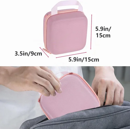 Vista 8 de RIYADAone Estuche rígido de repuesto para cámara instantánea Fujifilm Instax Mini 12/11 (funda rosa rubor)