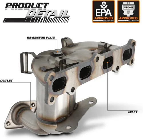 Vista 2 de M-AUTO Convertidor catalítico compatible con Dodge Caliber 2007-2008, Jeep Compass 2007-2017, Jeep Patriot 2007-2017 2.4L 4WD Direct-Fit