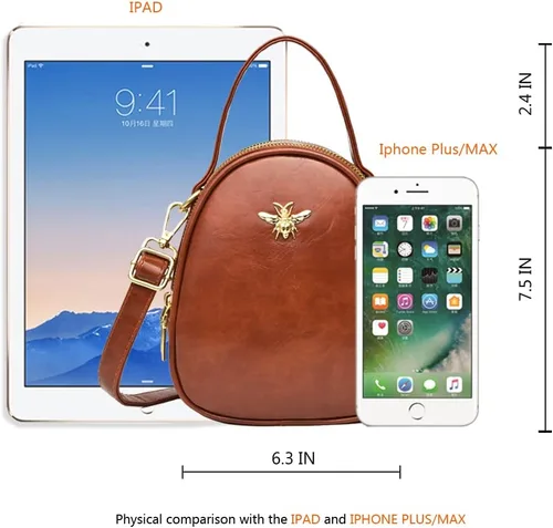 Vista 4 de Bandolera pequeña, bolsa elegante estilo mensajero, cartera, bolsa de mano para mujer