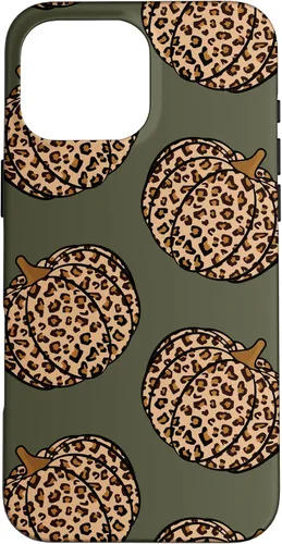 Vista 19 de Leopard Pumpkin Fall Autumn Olive Green Case for iPhone 17