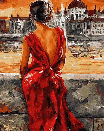 Vista 8 de LukFun Kit de pintura al óleo por números para adultos, pintura por números, 16 x 20 pulgadas (dama elegante, sin marco)