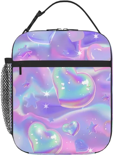 Vista 12 de Bolsa de almuerzo para niños con diseño de mariposas y flores con aislamiento térmico para niños y niñas, para el regreso a la escuela