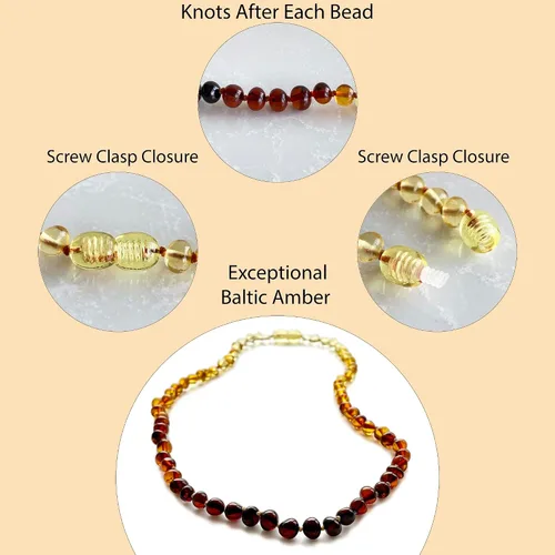 Vista 33 de Amber Necklace for Women - HandMade Baltic Jewelry for Adult - 18 inch - 100% Genuine