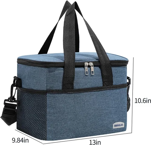 Vista 3 de BY-J Bolsa térmica suave, hielera plegable aislada a prueba de fugas, lonchera grande para hombres y mujeres, enfriador de lados suaves para picnic