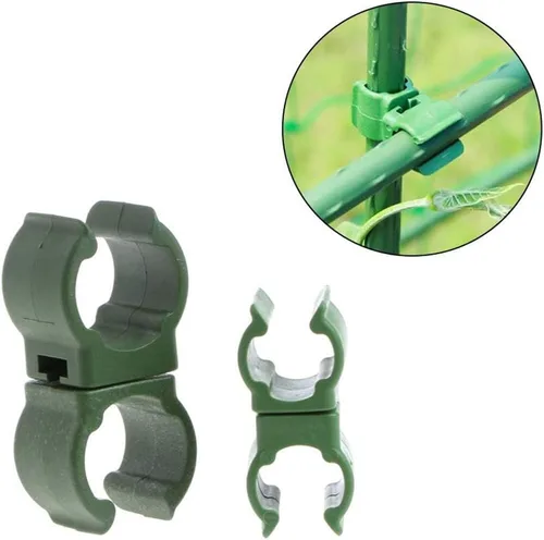 Vista 4 de 50 clips de conector de plantas enrejado de jardín para jaula de tomate Clips universales