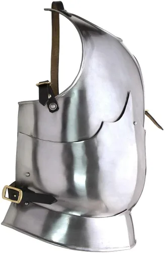 Vista 2 de Disfraz medieval de acero de calibre 18 con armadura de placa de pecho de acero para cosplay