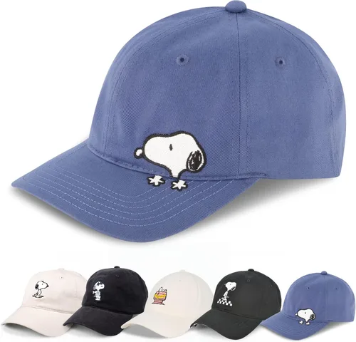 Vista 11 de Concept One Gorra unisex para adultos Peanuts Snoopy, gorro de papá para adultos con visera curvada, gorro de béisbol Negro