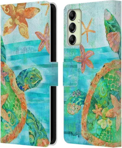 Vista 11 de Head Case Designs Officially Licensed Paul Brent Agate Mermaid Coastal Leather Wallet Case Compatible with Samsung Galaxy A14 5G