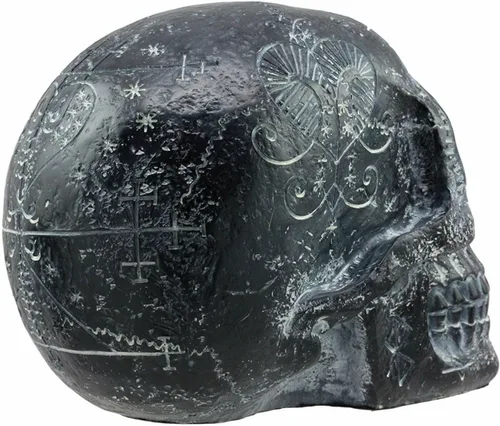 Vista 5 de Ebros Gift Gótico Erzulie Freda Veve Haitiano Antiguo Vudú Hechizos de Amor Romance Talismán Tatuaje Cráneo Estatua Gótica Cráneo Lwas Voudou Loa