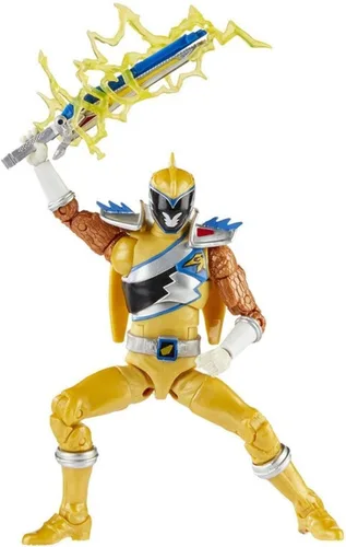 Vista 5 de Power Rangers Lightning Collection - Figura de acción coleccionable de Dino Charge Gold Ranger de 6 pulgadas con accesorios