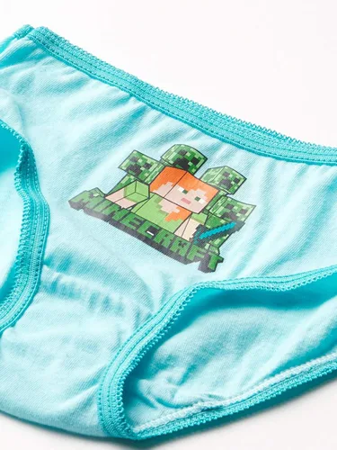 Vista 3 de Minecraft Girls 10-Pack 100% Cotton Underwear and Super Soft Hipster in Size 4, 6, 8