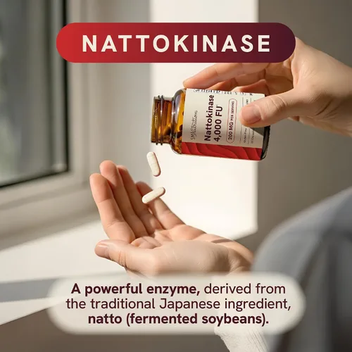 Vista 6 de Suplemento de nattoquinasa 4000 FU Apoya la circulación saludable y mantiene los niveles de fibrina Nattokinase 4000 FU por porción Derivado