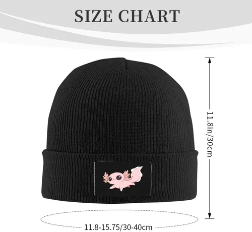 Vista 3 de ROHKAO Axolotl 2 - Gorro de punto elástico suave para invierno, cálido para hombre y mujer