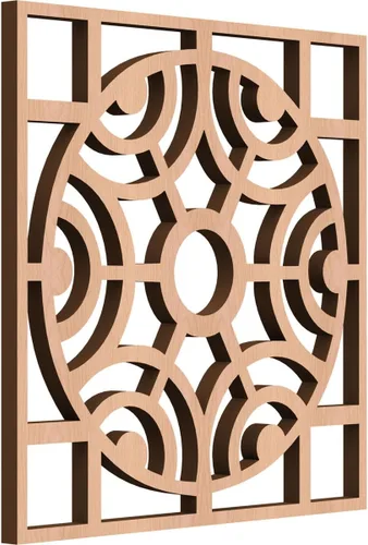 Vista 51 de Walton Paneles de pared decorativos de madera con calado, pequeños, 11 3/8 pulgadas de ancho x 11 3/8 pulgadas de alto x 1/4 pulgadas de alto, nogal