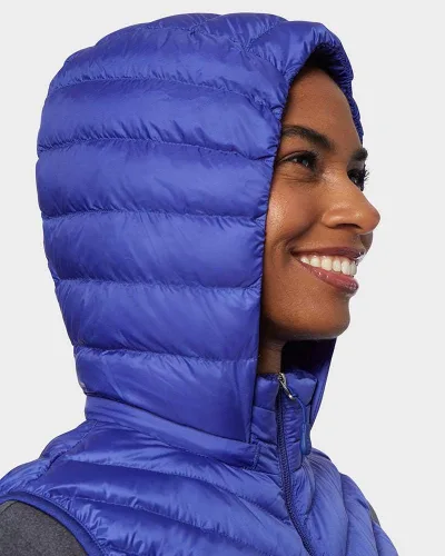 Vista 3 de 32 Degrees - Chaleco corto con capucha para mujer, ligero, resistente al agua