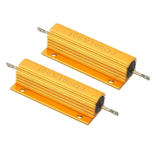 Vista 21 de PATIKIL 100 W 0,01 Ohm Resistencia con carcasa de aluminio, 2 paquetes de resistencias con carcasa de aluminio, resistencias bobinadas en caja