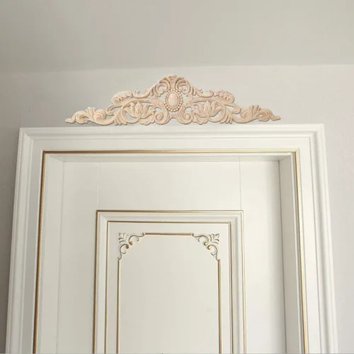 Vista 7 de Onlay de madera, apliques de madera sin pintar y onlays para muebles, apliques decorativos de madera, apliques de madera y onlays muebles Onlay
