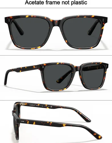 Vista 75 de Carfia Chic - Lentes de sol polarizados para mujer, protección UV400, marco de acetato pulido a mano