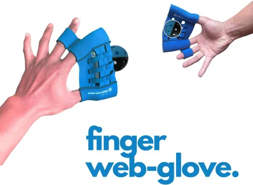 Vista 2 de Applied Vision Sports Guante de entrenamiento Finger Web para béisbol y sóftbol