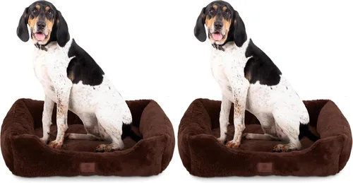 Vista 9 de American Kennel Club Cuddler - Cama para mascotas con entrada de perfil bajo, cama de felpa para perros de 25 pulgadas para razas pequeñas, cama