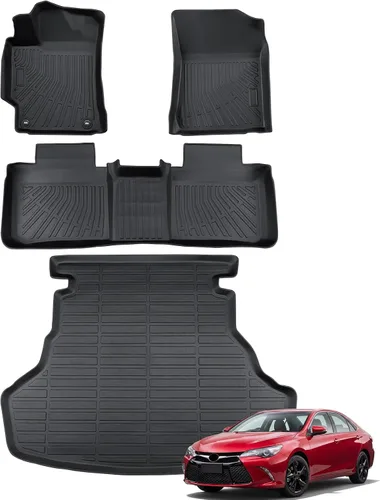 Vista 21 de Alfombrillas para suelo de Dodge Durango 2016-2025 2026 de 6 asientos, protector de carga para todo tipo de clima, TPE resistente, impermeable