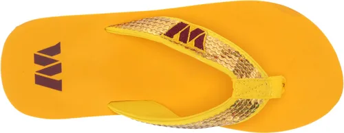 Vista 10 de FOCO Womens NFL Team Logo Sequin Strap Sandals Flip Flops