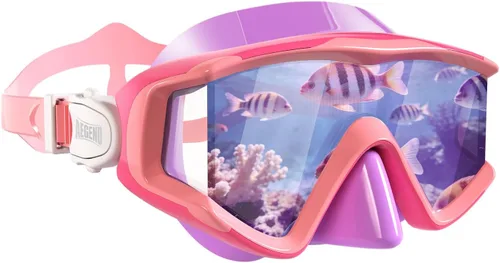 Vista 30 de Aegend Gafas de natación para adultos y niños, gafas de visión amplia de 220° para nadar