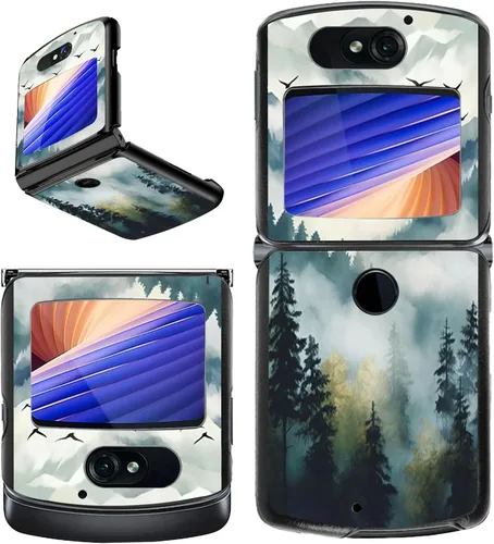 Vista 26 de Rossy Funda para Motorola RAZR 5G, para Moto RAZR 5G, funda delgada y ligera de policarbonato duro a prueba de golpes para Motorola Moto RAZR 5G