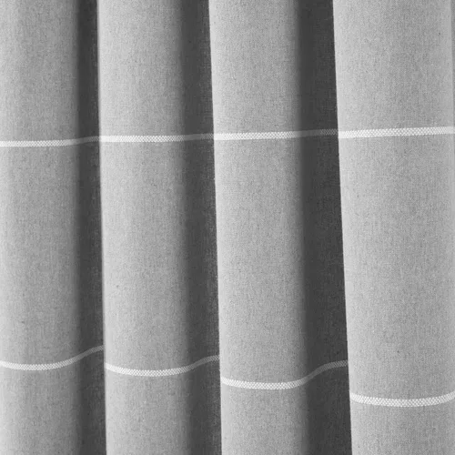 Vista 3 de Lush Decor Cortinas de ventana de mezcla de algodón teñido con borlas, estilo bohemio, estilo bohemio, a rayas, 42 pulgadas de ancho x 84 pulgadas