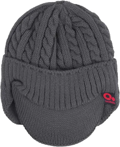 Vista 55 de Janey&Rubbins Gorro de punto diario con orejeras con forro polar y calavera
