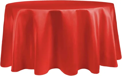 Vista 11 de Ultimate Textile Mantel redondo de satén nupcial de 60 pulgadas, se adapta a mesas de menos de 60 pulgadas de diámetro, berenjena morado berenjena