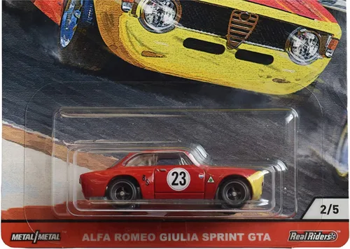 Vista 2 de Hot Wheels Car Culture Door Slammers Alfa Romeo Giulia Sprint GTA 2/5, rojo