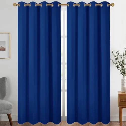 Vista 130 de Diraysid Cortinas opacas beige con ojales para dormitorio, con aislamiento térmico, cortinas de oscurecimiento de habitación, 38 x 54 pulgadas, 2