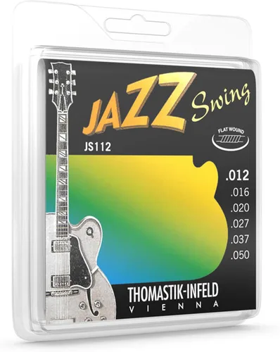 Vista 5 de Thomastik-Infeld Jazz Guitar Swing Series 6 cuerdas níquel puro heridas planas E, B, G, D, A, E Set (JS110)