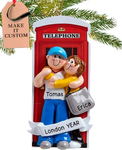 Vista 12 de Adorno personalizado de Roma Italia 2026 Adornos de Navidad personalizados 24 horas grabados con láser para pareja Regalo de recuerdo de viaje