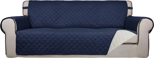 Vista 14 de PureFit - Funda de sofá acolchada reversible, protector de muebles impermeable, funda de sofá lavable con espuma antideslizante y correas elásticas