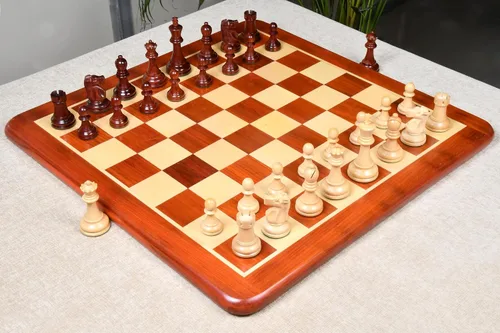 Vista 8 de 1972 Reproduced Fischer-Spassky Staunton Pattern Chess Pieces V2.0 – 3.75" King in Bud Rosewood & Boxwood