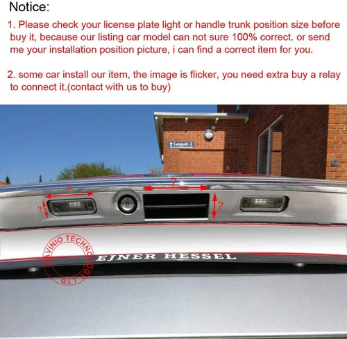 Vista 4 de Super HD cámara de vehículo 1280x720 píxeles 1000 líneas de TV impermeable vehículo vehículo retrovisor cámara de respaldo 170° cámara inversa
