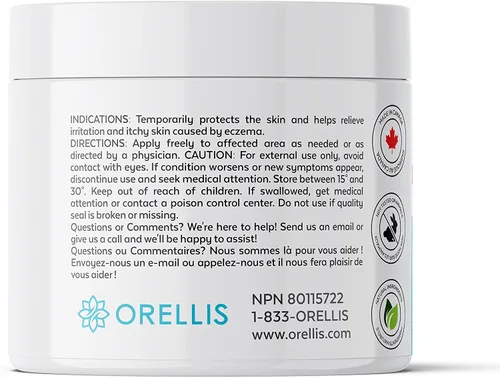 Vista 9 de Crema para eccema con avena coloidal orgánica, caléndula y propóleos, ungüento natural para aliviar el eccema facial y cuerpo. Alivio instantáneo
