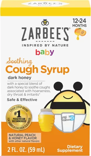 Vista 9 de Zarbee's Jarabe para la tos de bebé + inmune con miel, sabor natural a uva, 2 onzas líquidas (paquete de 2)