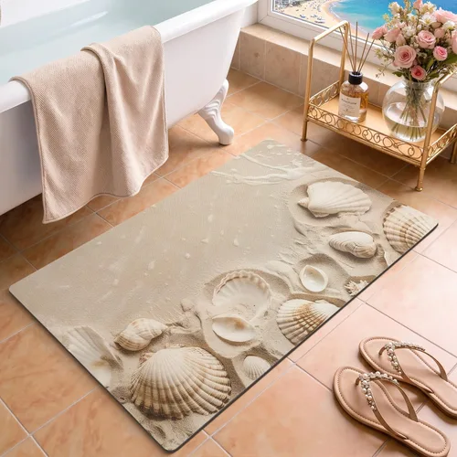 Vista 28 de LUMI Tapetes de baño ultra delgados, superabsorbentes, de secado rápido, antideslizantes, para debajo de la puerta, bañera, lavabo y ducha, 17 x 30