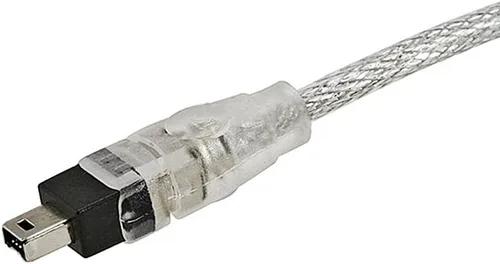 Vista 2 de Monoprice Cable FireWire 800 bilingüe de 9 pines/4 pines de 10 pies, FireWire 400, transparente (100329)