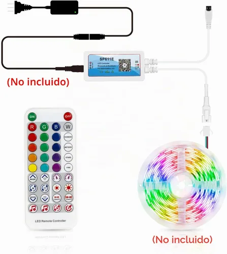 Vista 4 de SEZO SP611E WS2812B Bluetooth Music LED Controller Salida 600pixels/puerto