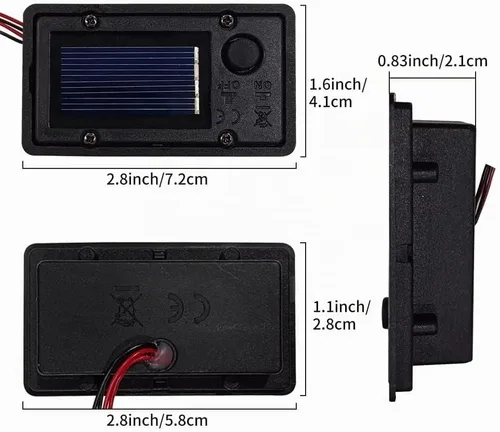 Vista 2 de Caja de batería, luz de linterna solar, piezas de repuesto para faroles colgantes al aire libre, contenedor, lámpara solar para el hogar, lámpara