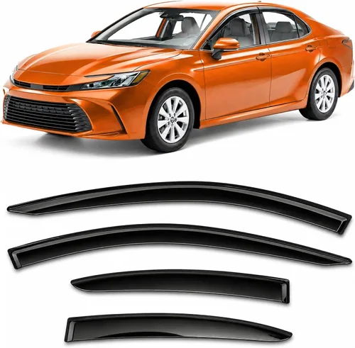 Vista 11 de 2018-2024 Deflectores de visor de ventana lateral adhesivo para Toyota Camry XV70 L LE SE XLE XSE híbrido, protectores de lluvia tintados oscuros